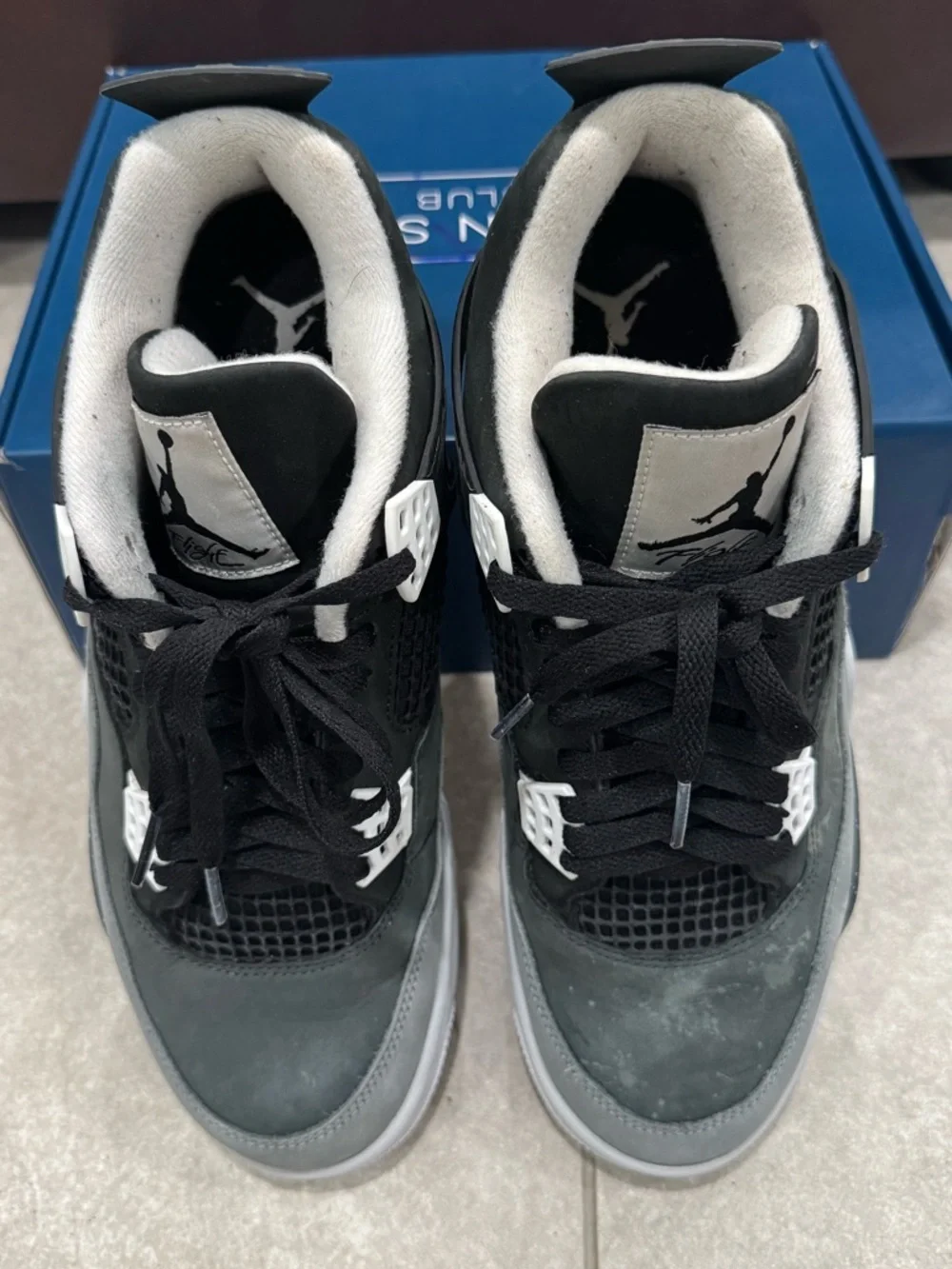 Size 11- Jordan 4 Retro 2024 Fear Black/White/Gray Men's Sneaker FQ8138-002